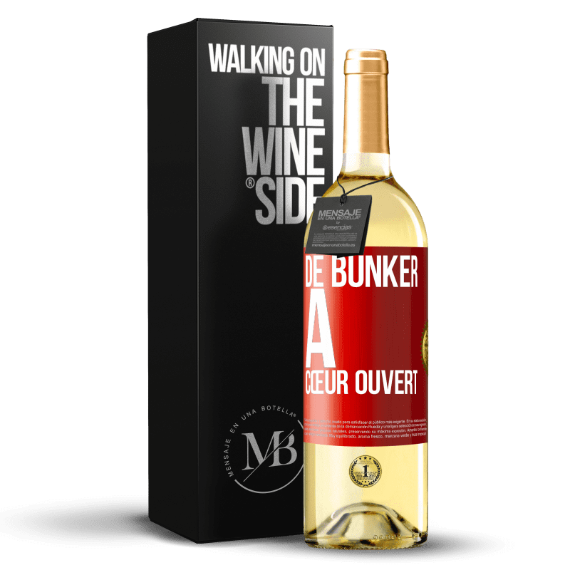 29,95 € Envoi gratuit | Vin blanc Édition WHITE De bunker à cœur ouvert Étiquette Rouge. Étiquette personnalisable Vin jeune Récolte 2024 Verdejo