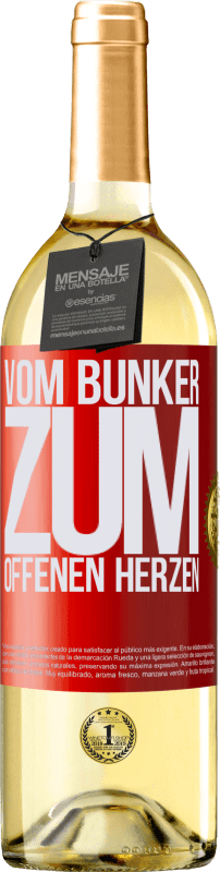 29,95 € | Weißwein WHITE Ausgabe Vom Bunker zum offenen Herzen Rote Markierung. Anpassbares Etikett Junger Wein Ernte 2023 Verdejo