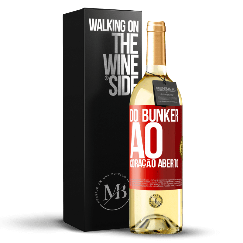 29,95 € Envio grátis | Vinho branco Edição WHITE Do bunker ao coração aberto Etiqueta Vermelha. Etiqueta personalizável Vinho jovem Colheita 2024 Verdejo