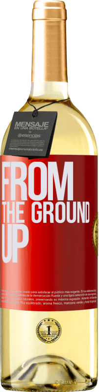 29,95 € | Vino Blanco Edición WHITE From The Ground Up Etiqueta Roja. Etiqueta personalizable Vino joven Cosecha 2023 Verdejo