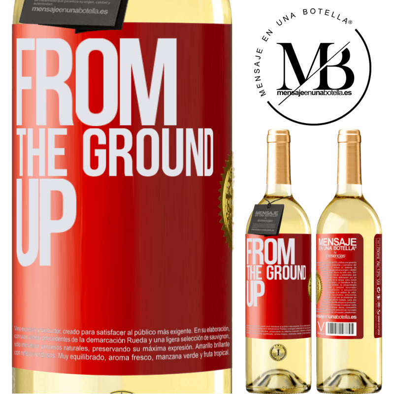 29,95 € Envoi gratuit | Vin blanc Édition WHITE From The Ground Up Étiquette Rouge. Étiquette personnalisable Vin jeune Récolte 2022 Verdejo