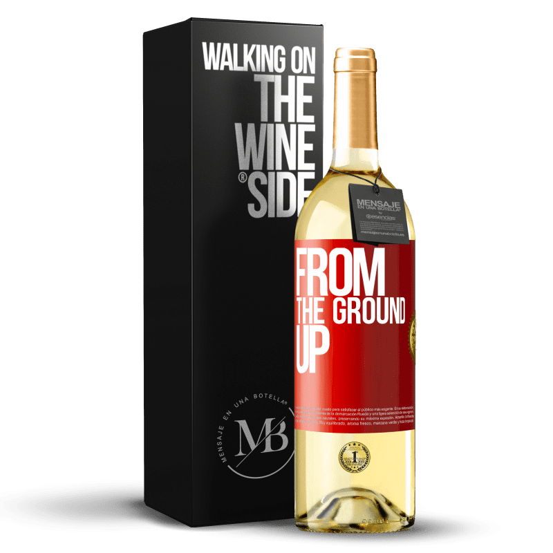 29,95 € Envío gratis | Vino Blanco Edición WHITE From The Ground Up Etiqueta Roja. Etiqueta personalizable Vino joven Cosecha 2025 Verdejo