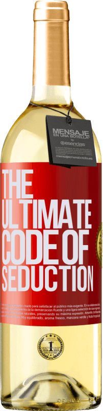 29,95 € Envío gratis | Vino Blanco Edición WHITE The ultimate code of seduction Etiqueta Roja. Etiqueta personalizable Vino joven Cosecha 2023 Verdejo