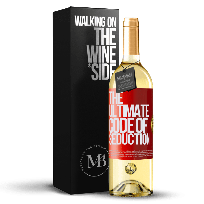 29,95 € Kostenloser Versand | Weißwein WHITE Ausgabe The ultimate code of seduction Rote Markierung. Anpassbares Etikett Junger Wein Ernte 2023 Verdejo