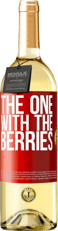 29,95 € Spedizione Gratuita | Vino bianco Edizione WHITE The one with the berries Etichetta Rossa. Etichetta personalizzabile Vino giovane Raccogliere 2025 Verdejo
