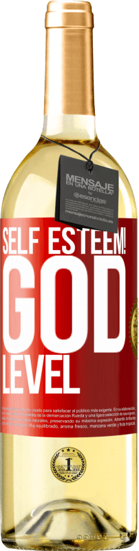 29,95 € Free Shipping | White Wine WHITE Edition Self esteem! God level Red Label. Customizable label Young wine Harvest 2022 Verdejo