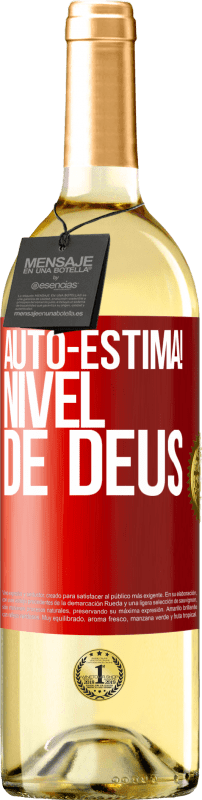 29,95 € | Vinho branco Edição WHITE Auto-estima! Nível de Deus Etiqueta Vermelha. Etiqueta personalizável Vinho jovem Colheita 2023 Verdejo
