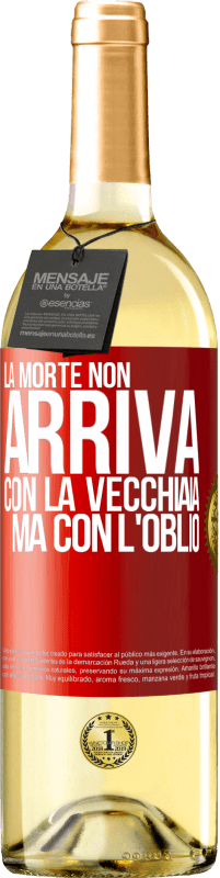 29,95 € | Vino bianco Edizione WHITE La morte non arriva con la vecchiaia, ma con l'oblio Etichetta Rossa. Etichetta personalizzabile Vino giovane Raccogliere 2024 Verdejo