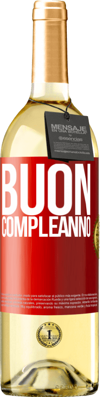 29,95 € | Vino bianco Edizione WHITE Buon compleanno Etichetta Rossa. Etichetta personalizzabile Vino giovane Raccogliere 2024 Verdejo