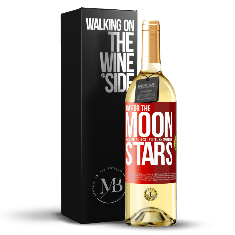 29,95 € Free Shipping | White Wine WHITE Edition Aim for the moon, if you fail at least you'll be among the stars Red Label. Customizable label Young wine Harvest 2024 Verdejo