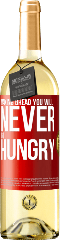 Free Shipping | White Wine WHITE Edition Making bread you will never go hungry Red Label. Customizable label Young wine Harvest 2023 Verdejo