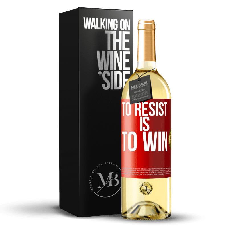 29,95 € Free Shipping | White Wine WHITE Edition To resist is to win Red Label. Customizable label Young wine Harvest 2023 Verdejo