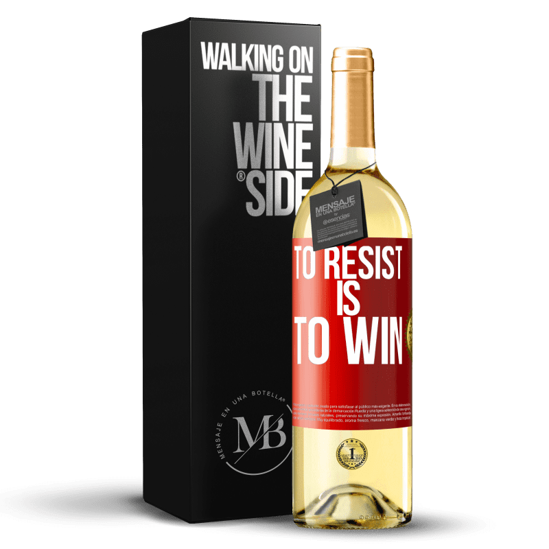 29,95 € Free Shipping | White Wine WHITE Edition To resist is to win Red Label. Customizable label Young wine Harvest 2025 Verdejo