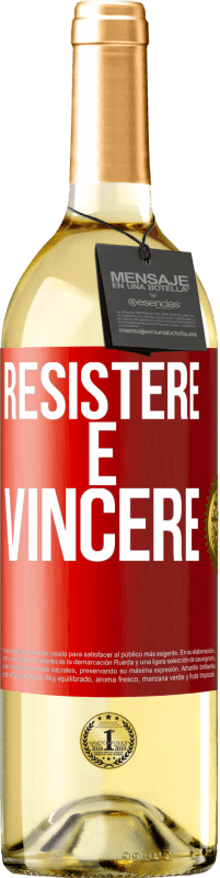 29,95 € | Vino bianco Edizione WHITE Resistere è vincere Etichetta Rossa. Etichetta personalizzabile Vino giovane Raccogliere 2024 Verdejo