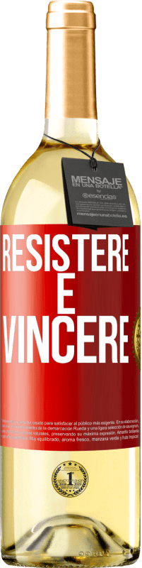 29,95 € Spedizione Gratuita | Vino bianco Edizione WHITE Resistere è vincere Etichetta Rossa. Etichetta personalizzabile Vino giovane Raccogliere 2025 Verdejo