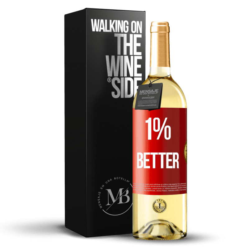 29,95 € Free Shipping | White Wine WHITE Edition 1% Better Red Label. Customizable label Young wine Harvest 2023 Verdejo
