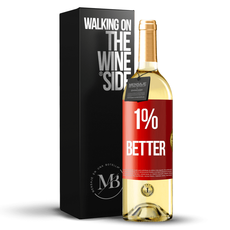 29,95 € Free Shipping | White Wine WHITE Edition 1% Better Red Label. Customizable label Young wine Harvest 2025 Verdejo
