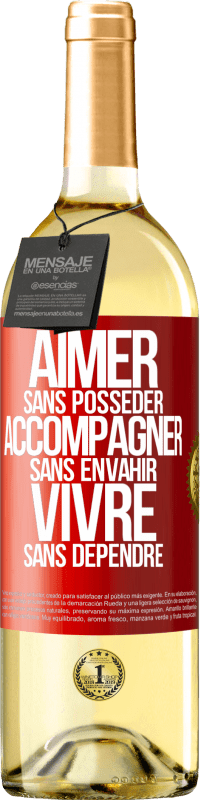 29,95 € | Vin blanc Édition WHITE Aimer sans posséder, accompagner sans envahir, vivre sans dépendre Étiquette Rouge. Étiquette personnalisable Vin jeune Récolte 2024 Verdejo