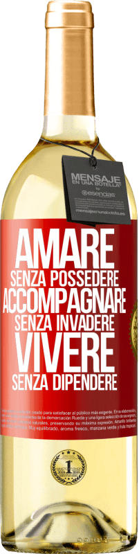 29,95 € | Vino bianco Edizione WHITE Amare senza possedere, accompagnare senza invadere, vivere senza dipendere Etichetta Rossa. Etichetta personalizzabile Vino giovane Raccogliere 2024 Verdejo