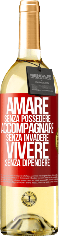 29,95 € Spedizione Gratuita | Vino bianco Edizione WHITE Amare senza possedere, accompagnare senza invadere, vivere senza dipendere Etichetta Rossa. Etichetta personalizzabile Vino giovane Raccogliere 2025 Verdejo