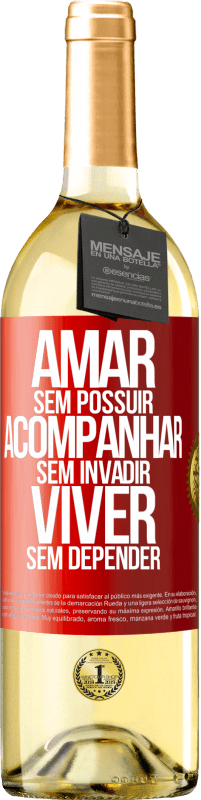 29,95 € | Vinho branco Edição WHITE Amar sem possuir, acompanhar sem invadir, viver sem depender Etiqueta Vermelha. Etiqueta personalizável Vinho jovem Colheita 2025 Verdejo