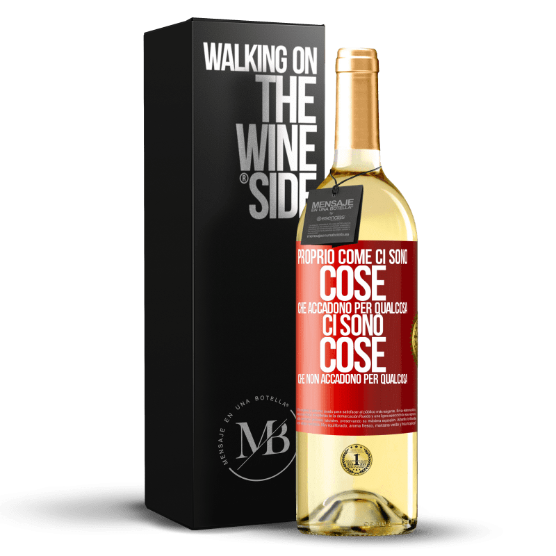 29,95 € Spedizione Gratuita | Vino bianco Edizione WHITE Proprio come ci sono cose che accadono per qualcosa, ci sono cose che non accadono per qualcosa Etichetta Rossa. Etichetta personalizzabile Vino giovane Raccogliere 2023 Verdejo