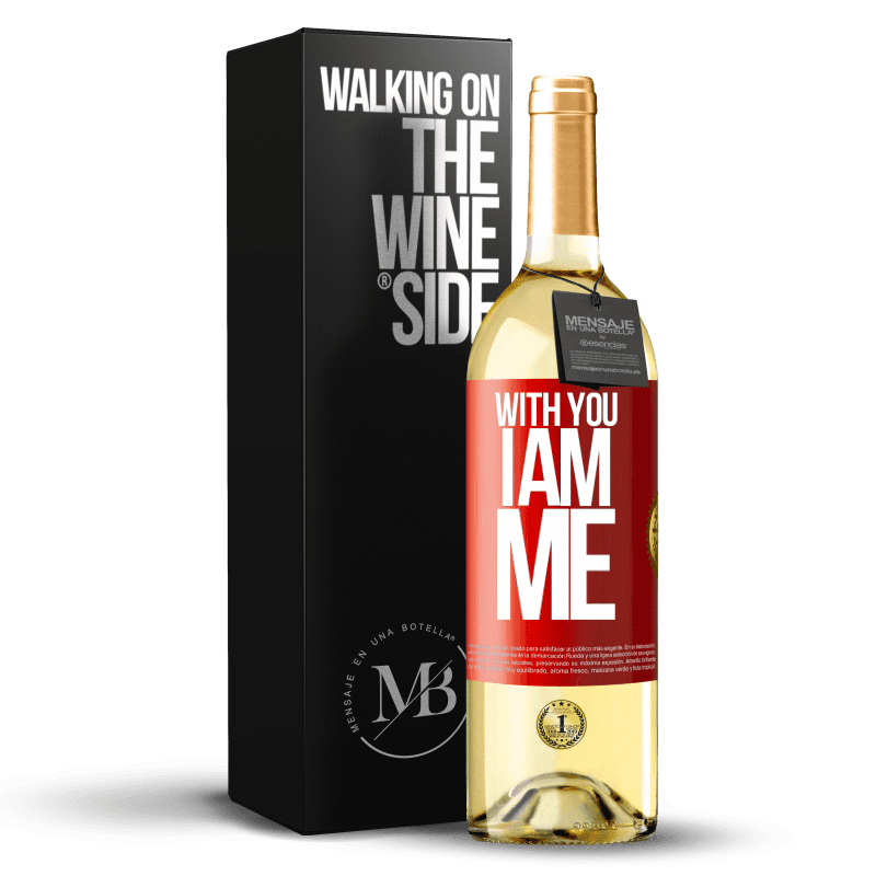 29,95 € Free Shipping | White Wine WHITE Edition With you i am me Red Label. Customizable label Young wine Harvest 2023 Verdejo