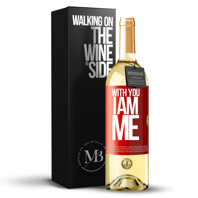 29,95 € Free Shipping | White Wine WHITE Edition With you i am me Red Label. Customizable label Young wine Harvest 2025 Verdejo