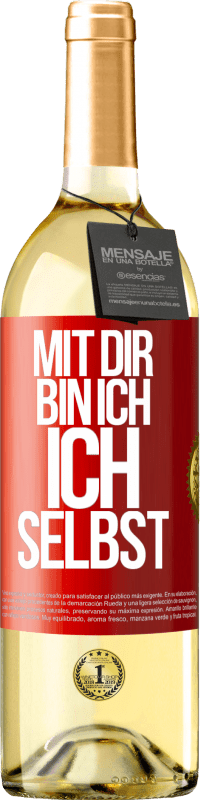 29,95 € Kostenloser Versand | Weißwein WHITE Ausgabe Mit dir bin ich ich selbst Rote Markierung. Anpassbares Etikett Junger Wein Ernte 2025 Verdejo