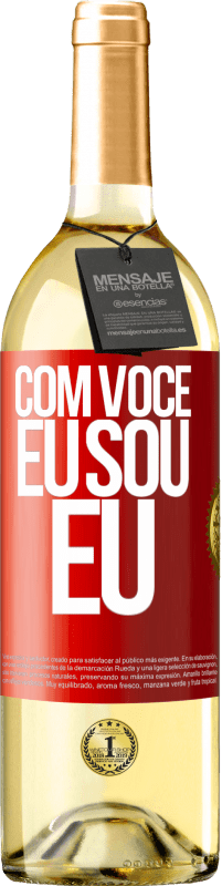 29,95 € | Vinho branco Edição WHITE Com você eu sou eu Etiqueta Vermelha. Etiqueta personalizável Vinho jovem Colheita 2024 Verdejo