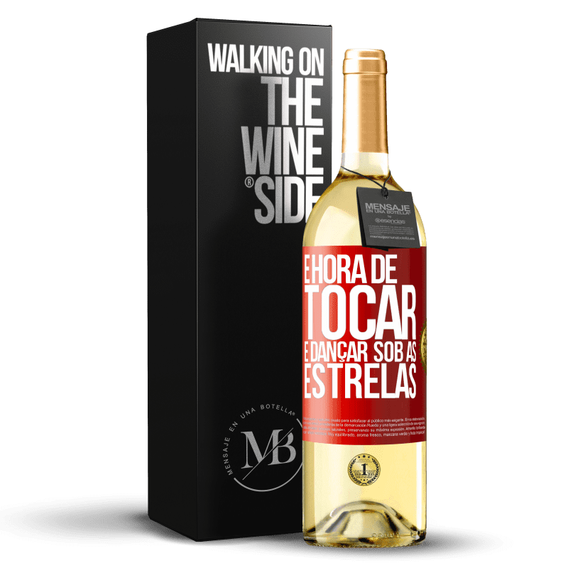 29,95 € Envio grátis | Vinho branco Edição WHITE É hora de tocar e dançar sob as estrelas Etiqueta Vermelha. Etiqueta personalizável Vinho jovem Colheita 2023 Verdejo