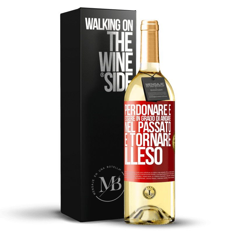 29,95 € Spedizione Gratuita | Vino bianco Edizione WHITE Perdonare è essere in grado di andare nel passato e tornare illeso Etichetta Rossa. Etichetta personalizzabile Vino giovane Raccogliere 2025 Verdejo