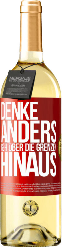 29,95 € | Weißwein WHITE Ausgabe Denke anders. Geh über die Grenzen hinaus Rote Markierung. Anpassbares Etikett Junger Wein Ernte 2025 Verdejo