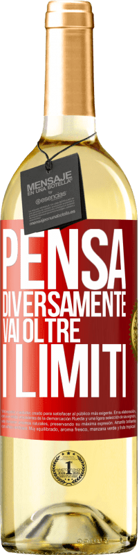 29,95 € | Vino bianco Edizione WHITE Pensa diversamente. Vai oltre i limiti Etichetta Rossa. Etichetta personalizzabile Vino giovane Raccogliere 2024 Verdejo