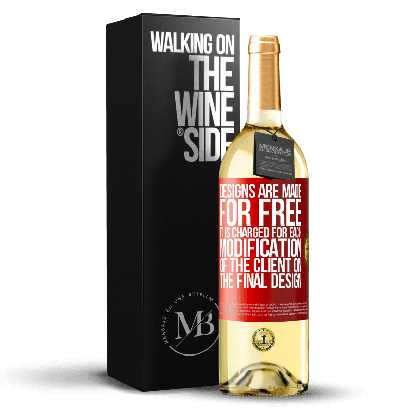 29,95 € Free Shipping | White Wine WHITE Edition Designs are made for free. It is charged for each modification of the client on the final design Red Label. Customizable label Young wine Harvest 2025 Verdejo