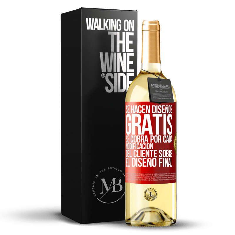 29,95 € Envío gratis | Vino Blanco Edición WHITE Se hacen diseños gratis. Se cobra por cada modificación del cliente sobre el diseño final Etiqueta Roja. Etiqueta personalizable Vino joven Cosecha 2025 Verdejo