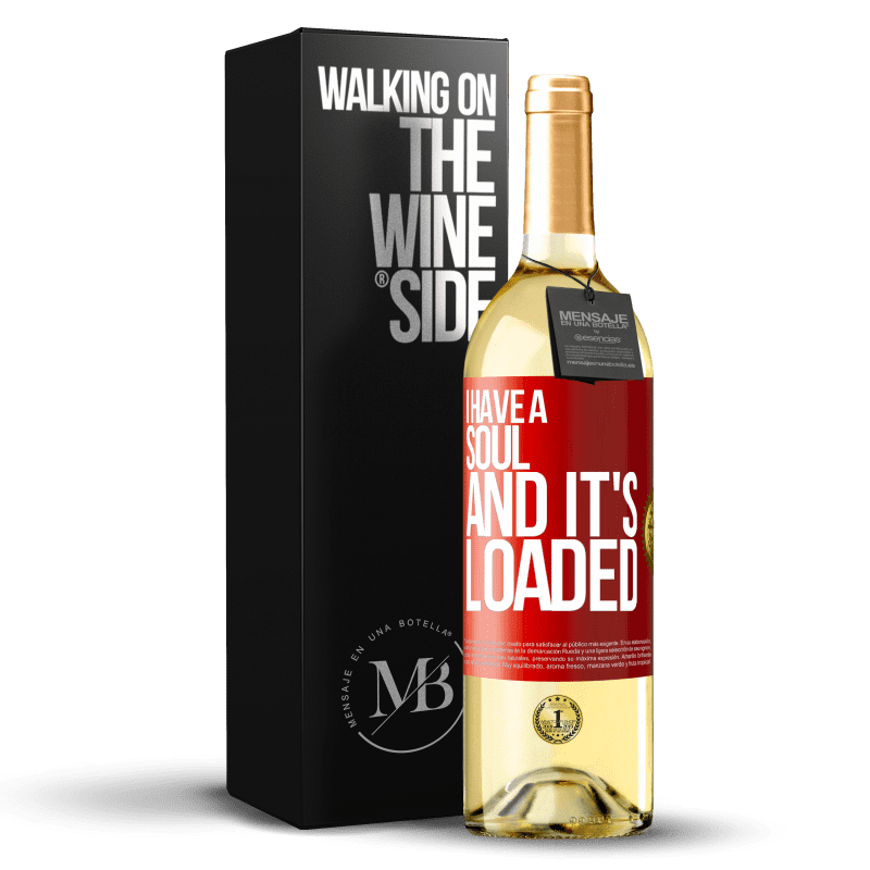29,95 € Free Shipping | White Wine WHITE Edition I have a soul and it's loaded Red Label. Customizable label Young wine Harvest 2023 Verdejo
