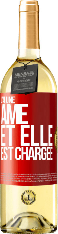 29,95 € | Vin blanc Édition WHITE J'ai une âme et elle est chargée Étiquette Rouge. Étiquette personnalisable Vin jeune Récolte 2023 Verdejo