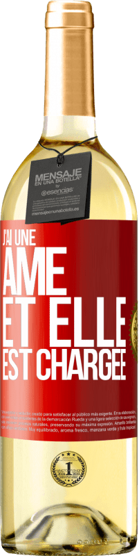 29,95 € Envoi gratuit | Vin blanc Édition WHITE J'ai une âme et elle est chargée Étiquette Rouge. Étiquette personnalisable Vin jeune Récolte 2025 Verdejo