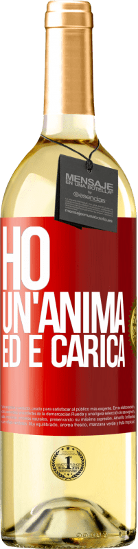 29,95 € | Vino bianco Edizione WHITE Ho un'anima ed è carica Etichetta Rossa. Etichetta personalizzabile Vino giovane Raccogliere 2024 Verdejo