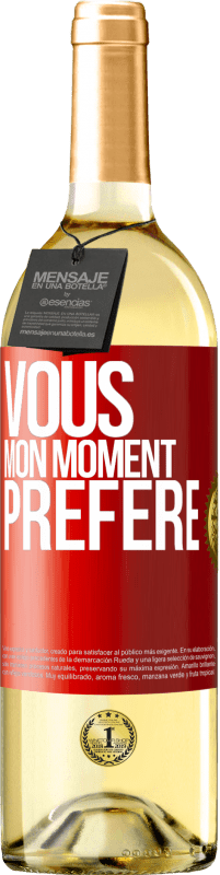 29,95 € | Vin blanc Édition WHITE Vous. Mon moment préféré Étiquette Rouge. Étiquette personnalisable Vin jeune Récolte 2024 Verdejo