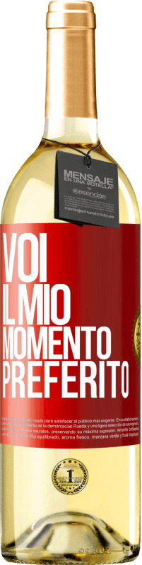 Spedizione Gratuita | Vino bianco Edizione WHITE Voi. Il mio momento preferito Etichetta Rossa. Etichetta personalizzabile Vino giovane Raccogliere 2023 Verdejo