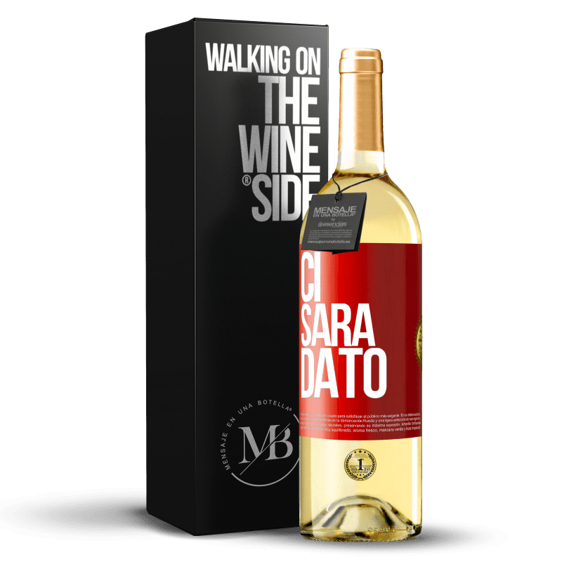 29,95 € Spedizione Gratuita | Vino bianco Edizione WHITE Ci sarà dato Etichetta Rossa. Etichetta personalizzabile Vino giovane Raccogliere 2023 Verdejo