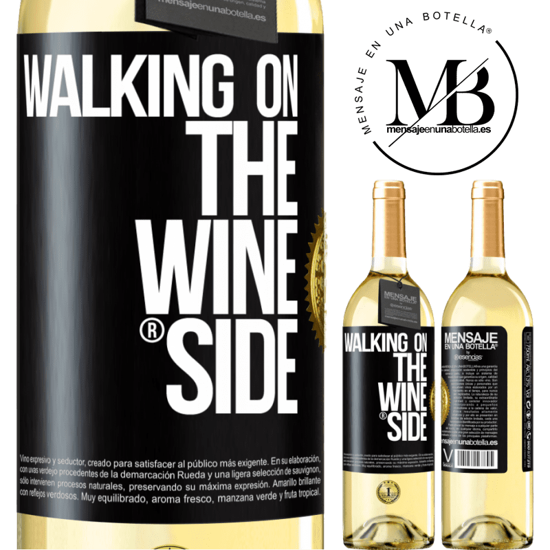 29,95 € 送料無料 | 白ワイン WHITEエディション Walking on the Wine Side® ブラックラベル. カスタマイズ可能なラベル 若いワイン 収穫 2025 Verdejo