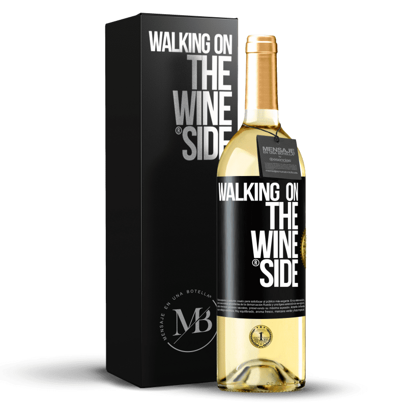 29,95 € Бесплатная доставка | Белое вино Издание WHITE Walking on the Wine Side® Черная метка. Настраиваемая этикетка Молодое вино Урожай 2024 Verdejo