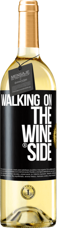 29,95 € | Vin blanc Édition WHITE Walking on the Wine Side® Étiquette Noire. Étiquette personnalisable Vin jeune Récolte 2023 Verdejo