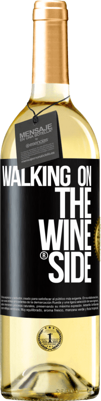 29,95 € | Vin blanc Édition WHITE Walking on the Wine Side® Étiquette Noire. Étiquette personnalisable Vin jeune Récolte 2024 Verdejo