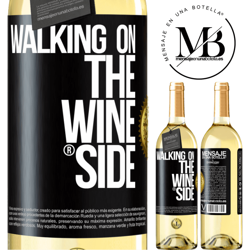 29,95 € Envoi gratuit | Vin blanc Édition WHITE Walking on the Wine Side® Étiquette Noire. Étiquette personnalisable Vin jeune Récolte 2023 Verdejo