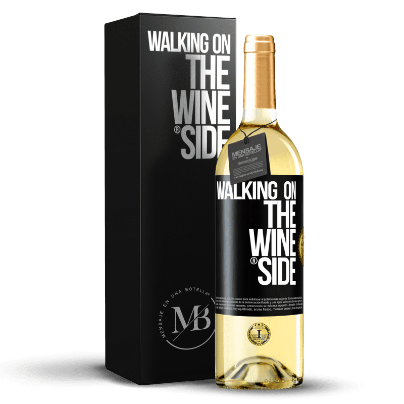 29,95 € Envoi gratuit | Vin blanc Édition WHITE Walking on the Wine Side® Étiquette Noire. Étiquette personnalisable Vin jeune Récolte 2025 Verdejo