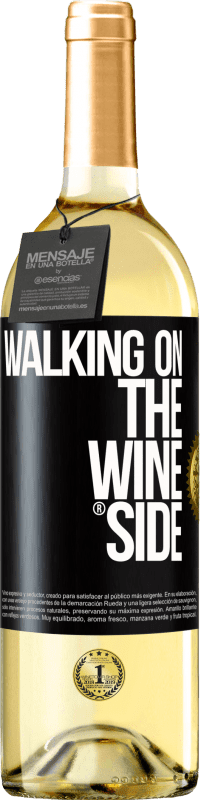 29,95 € Envío gratis | Vino Blanco Edición WHITE Walking on the Wine Side® Etiqueta Negra. Etiqueta personalizable Vino joven Cosecha 2025 Verdejo